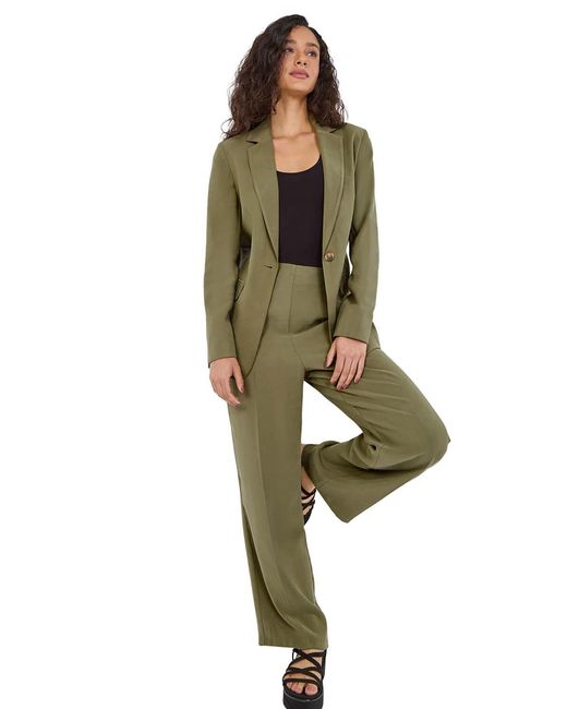 D.u.s.k Green Tie Belt Blazer Jacket