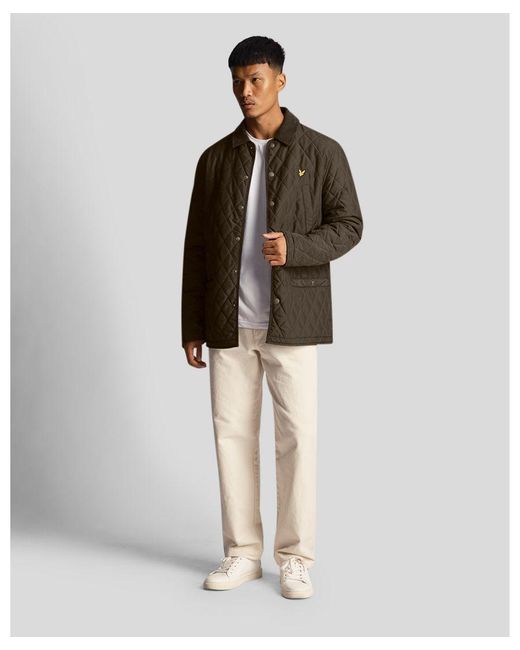 Lyle & Scott Brown Quilted Jacket for men