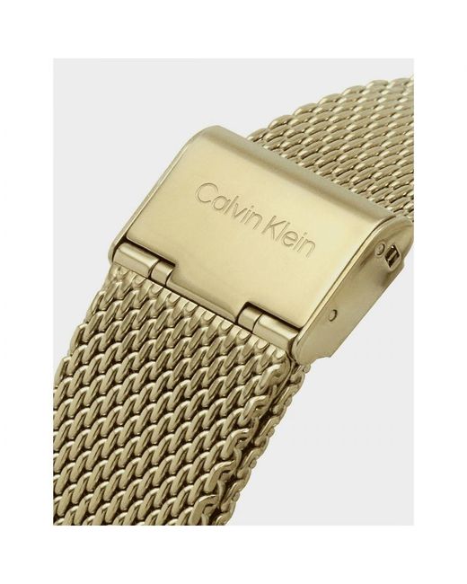 Calvin Klein Accessoires Modern Horloge In Zwart Goud in het White voor heren