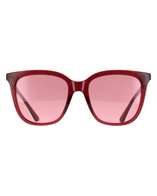 Calvin Klein Red Cat Eye Transparent Solid Rose Ck23506S