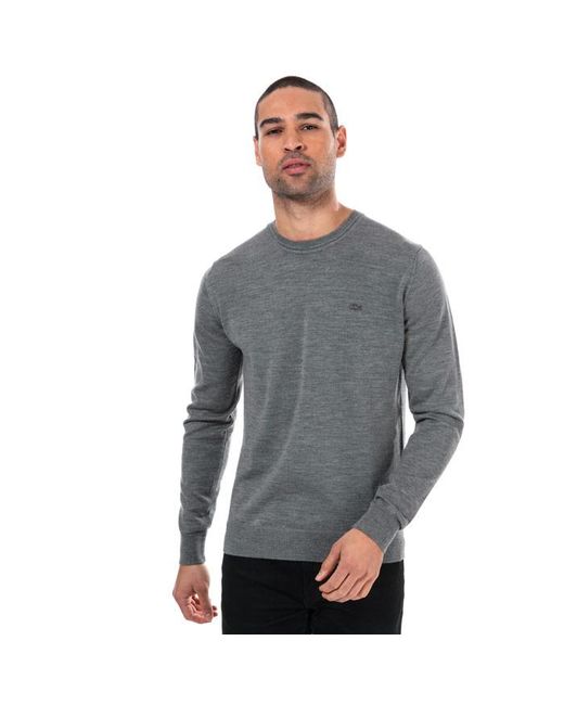 Lacoste Gray Knitted Jumper for men