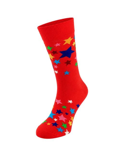 Happy Socks Red 4-Pack Holiday Classic Gift Set Cotton for men