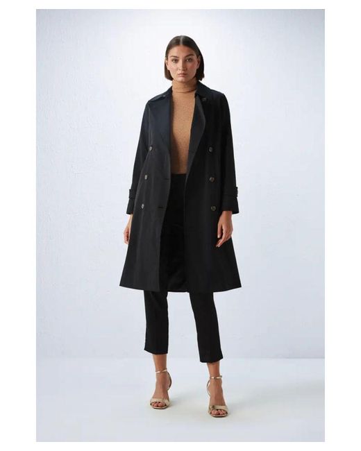 GUSTO Blue Trenchcoat With Belt