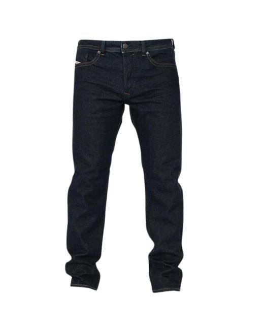 DIESEL Blue Buster-X Badge Tapered Fit Dark Jeans Cotton for men