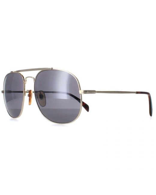 David Beckham Gray Aviator Db7004/S Metal for men