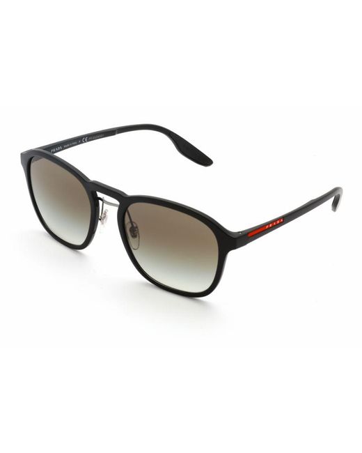 Prada Sport Brown Rectangular Plastic Sunglasses / Gradient for men