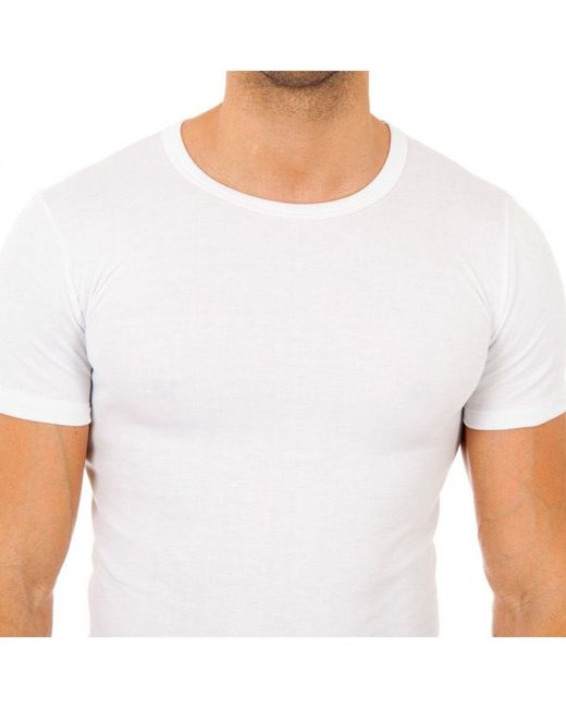 Abanderado White Short Sleeve Fiber T-Shirt 0806 for men