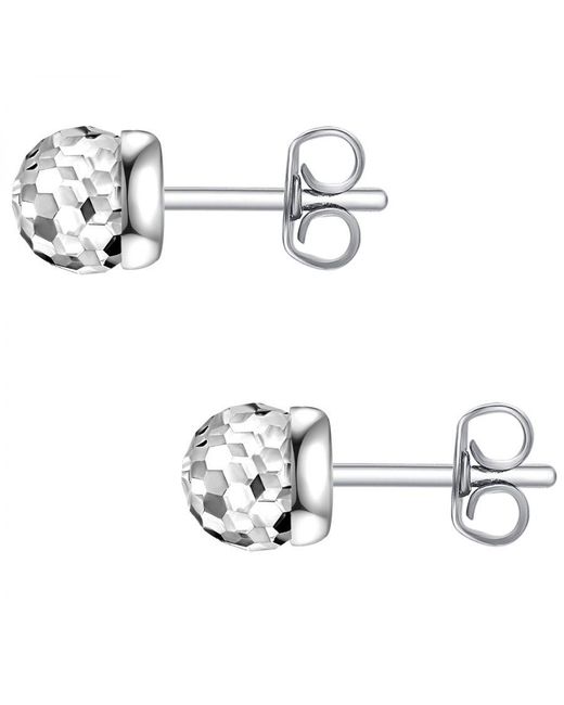 Rafaela Donata Metallic Stud Earring Sterling Embellished With Swarovski Crystals Transparent