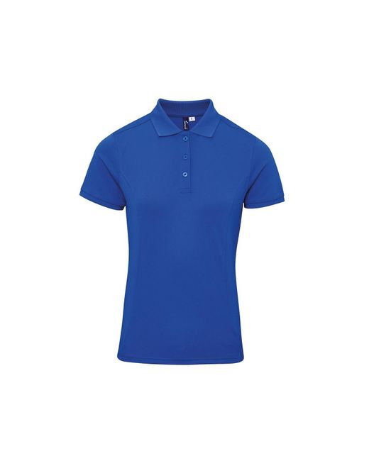 PREMIER Blue Ladies Coolchecker Plus Polo Shirt (Royal)