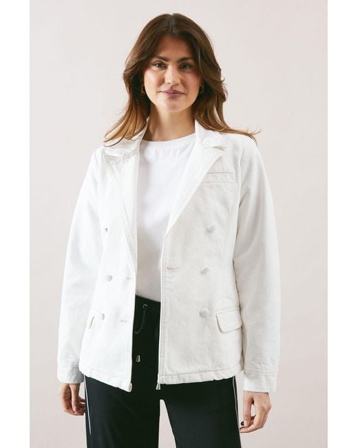 Wallis White Denim Blazer
