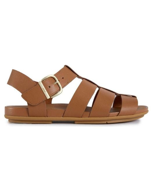 Fitflop Brown Gracie Leather Fisherman Sandals