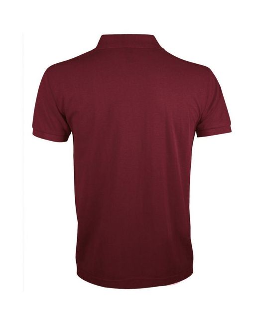 Sol's Red Prime Pique Plain Short Sleeve Polo Shirt for men