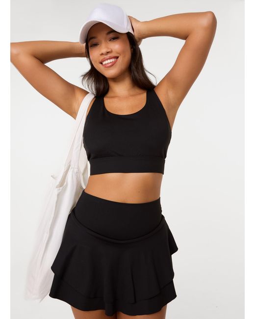 Pink Vanilla Green Crossback Active Crop Top