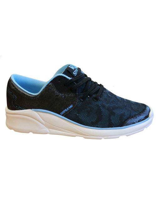 Supra Blue Noiz Trainers Lace Up Casual Running Shoes 98026 069 Leather