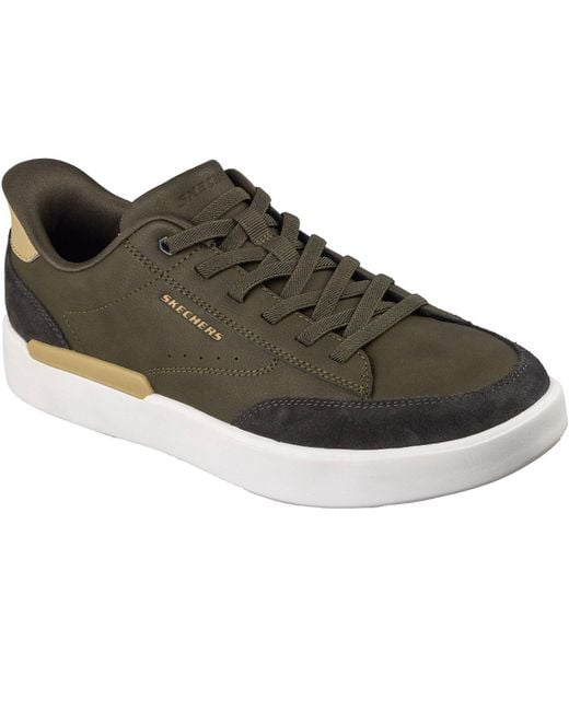 Skechers Black Verloma Radical Synthetic Suede Trainers for men