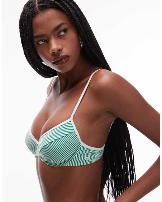 Tommy Hilfiger Green Underwire Bikini Top