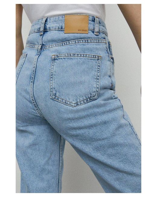 Warehouse White 86S Denim Authentic Mom Jeans