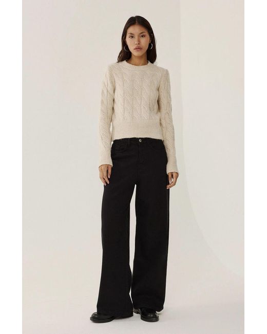 Hiccup Natural Hair Braid Pattern Crew Neck Sweater