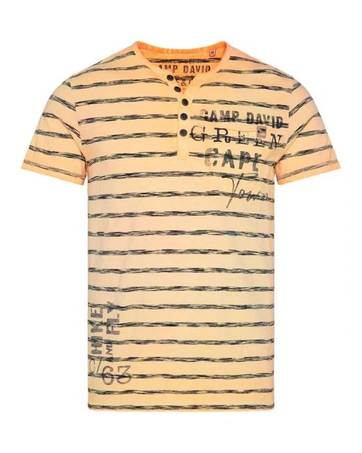 Camp David T-Shirt in Natural für Herren