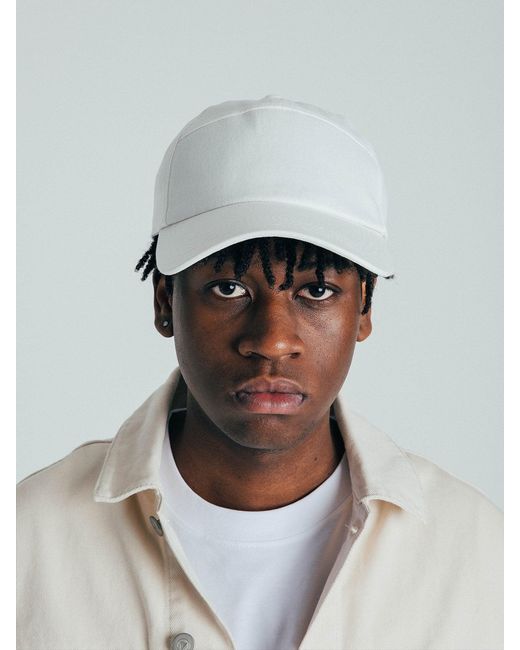 SVNX White Soft Twill 6 Panel Cap for men