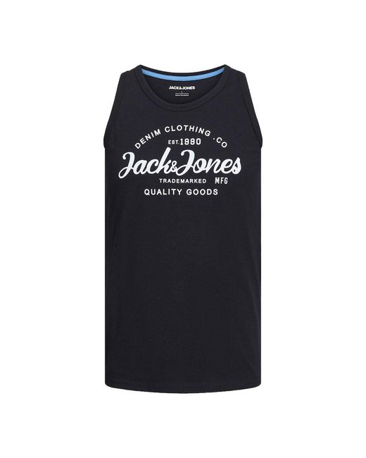 Jack & Jones Black Sleeveless Vest Logo for men