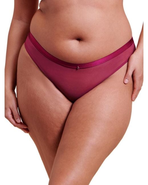 Curvy Kate Red Lightstyle Sheer Brazilian