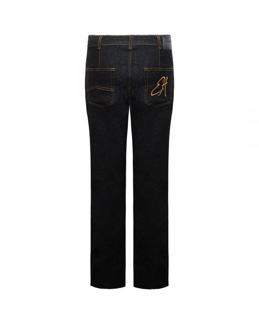 Armani Black Emporio Low Waist Wide Legs Jeans for men