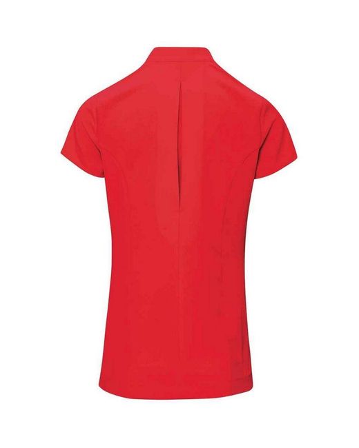 PREMIER Red Ladies Blossom Short Sleeve Tunic (Strawberry)