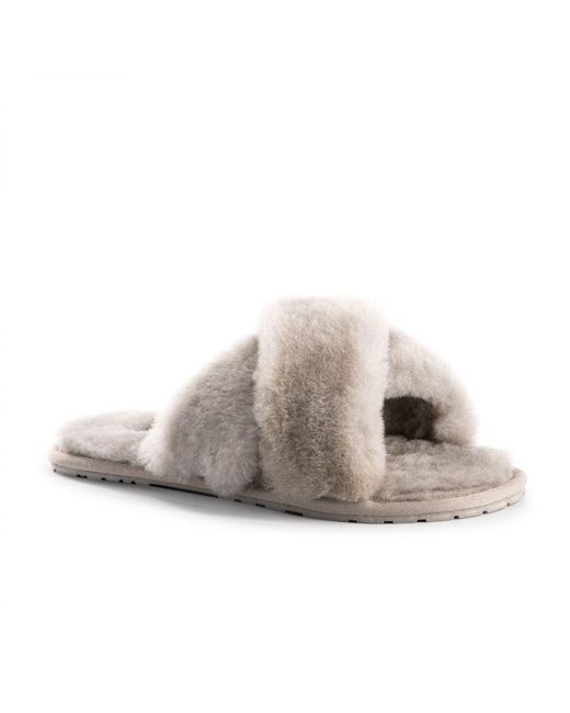 Aus Wooli Gray Australia Sheepskin Wool Brighton Slippers