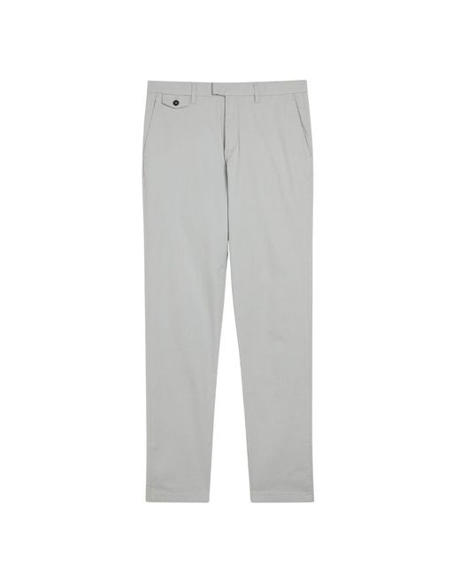 Ted Baker Gray Haydae Slim Fit Textured Chino Trousers for men