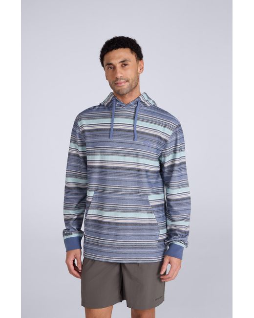 Mountain Warehouse Blue 'Loyal' Beach Hoodie With Kangaroo Pocket Warm Cosy Pullover Cotton for men