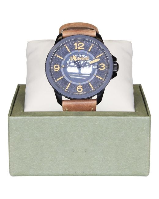 Timberland Gray Edgemount Analogue Leather Watch for men