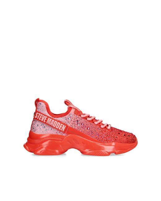 Steve Madden Red Mistica Sneakers Fabric