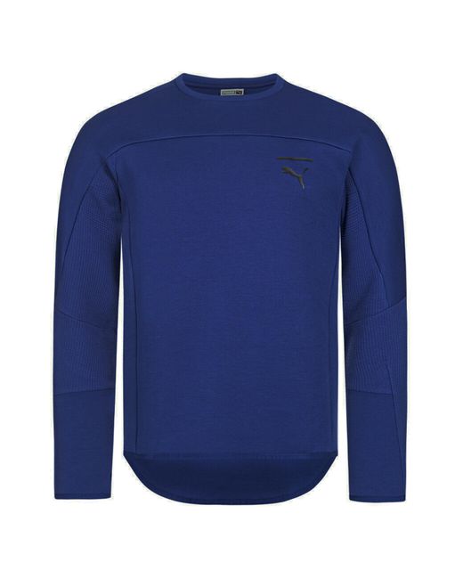 PUMA Blue Pace Sweatshirt Casual Crew Jumper 577658 27 Cotton for men