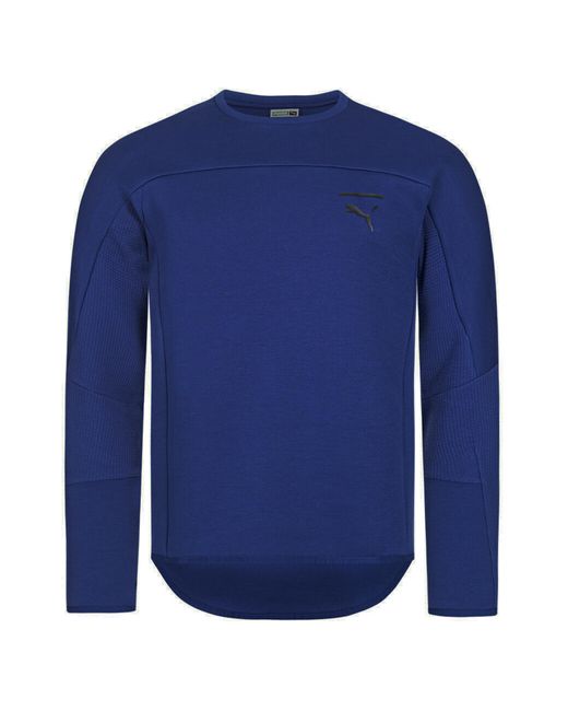 PUMA Blue Pace Sweatshirt Casual Crew Jumper 577658 27 Cotton for men