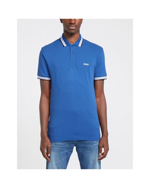 Boss Blue Paddy Polo Shirt for men