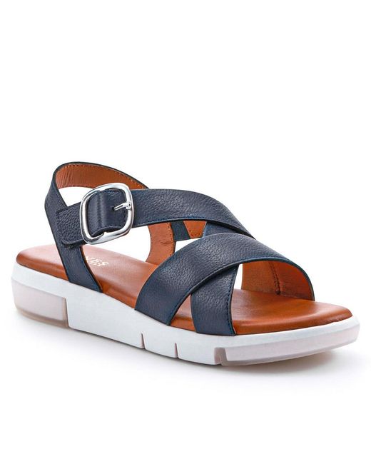 Jones Bootmaker Blue Ilaria Casual Leather Sandals