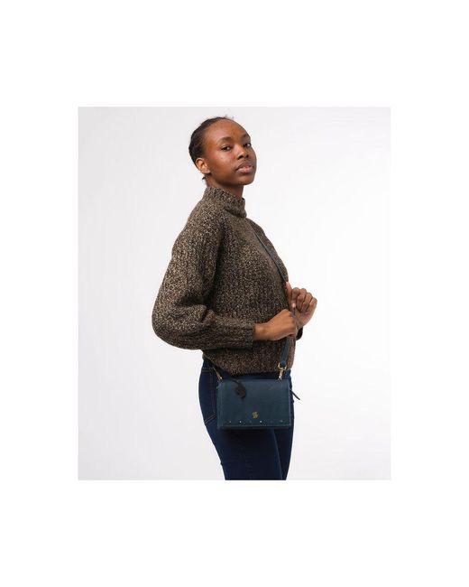 Conkca Blue 'Nemo' Snorkel Leather Cross Body Clutch Bag