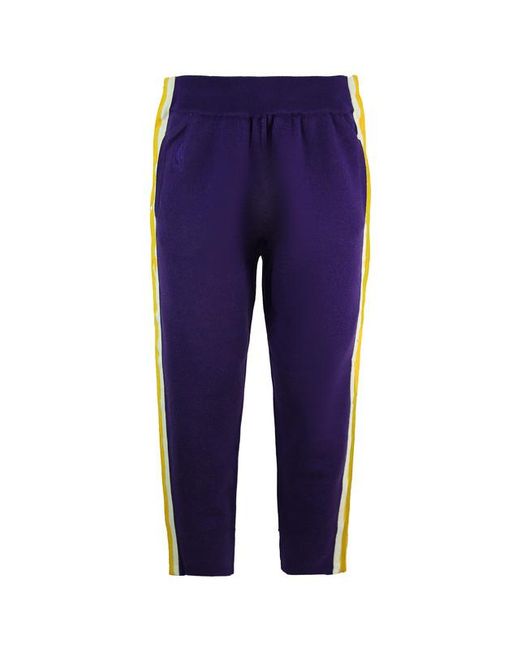 Mitchell & Ness Blue X Clot La Lakers Knit Warm Up Track Pants for men