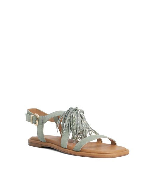 Dune Multicolor Lysia Suede Tasselled Sandals