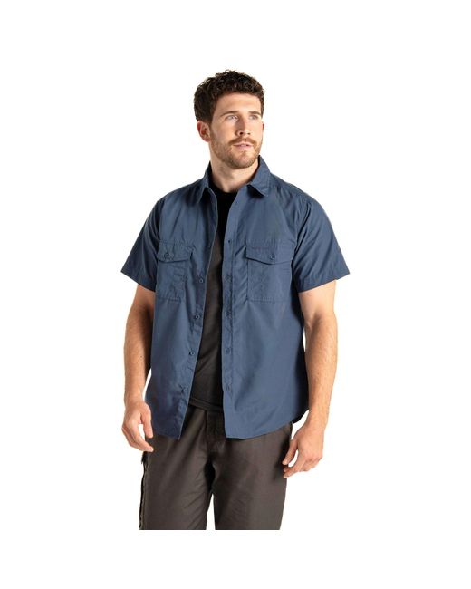 Craghoppers Blue Kiwi Short Sleeve Shirt for men