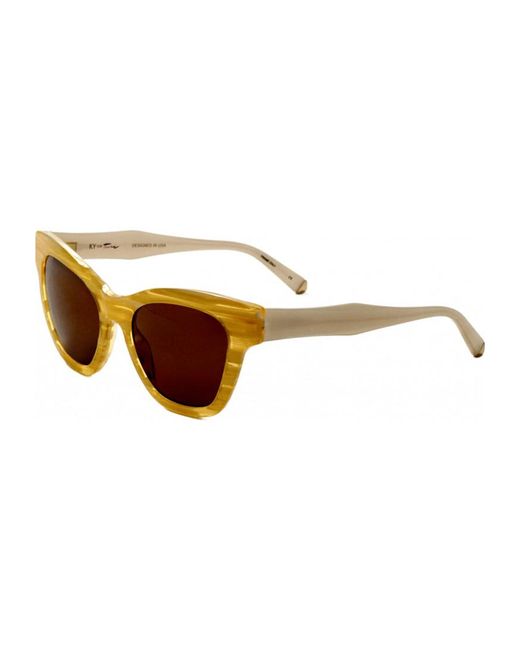 Kate Young For Tura Brown K538-Hon-55 K538 55 Hon Charlotte Sunglasses