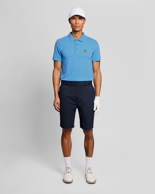 Lyle & Scott Blue Technical Polo Shirt for men