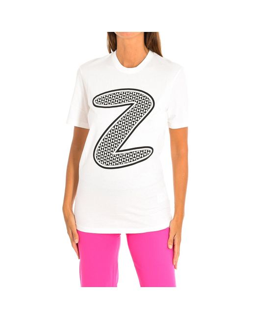 Zumba White Short-Sleeved Round Neck Sports T-Shirt Z2T00164
