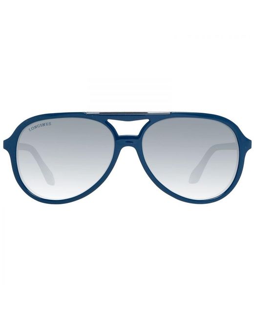 Longines Blue Aviator Sunglasses With Polarized Lenses for men