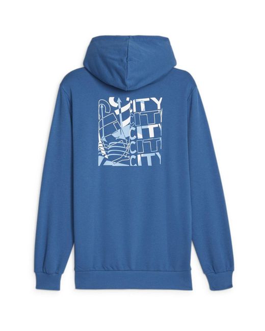 PUMA Blue Ftblcore Graphic Hoody for men