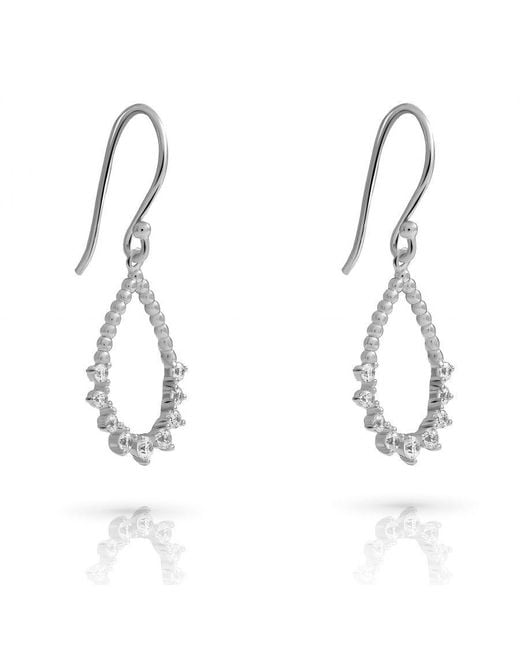 Orphelia Metallic 'Petal' 925 Sterling Drop Earrings