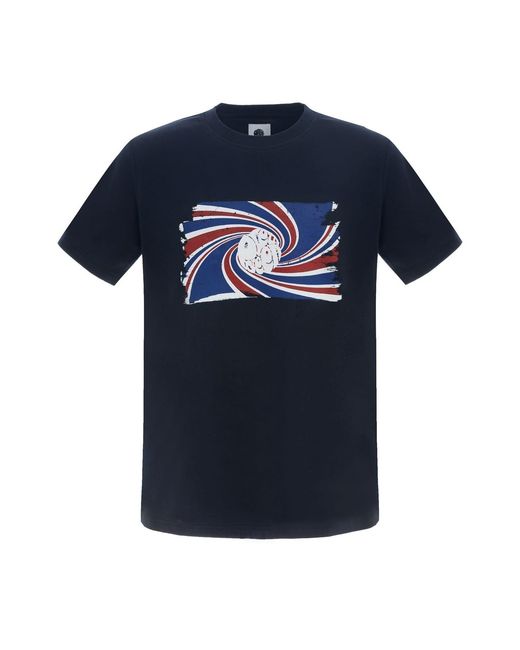 Pretty Green Blue Swirl Logo Print Regular Fit T-Shirt for men