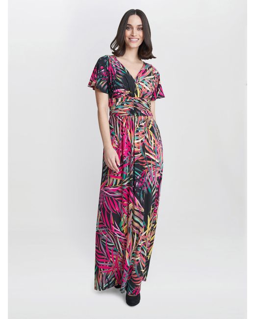 Gina Bacconi White Felicity Jersey Maxi Dress