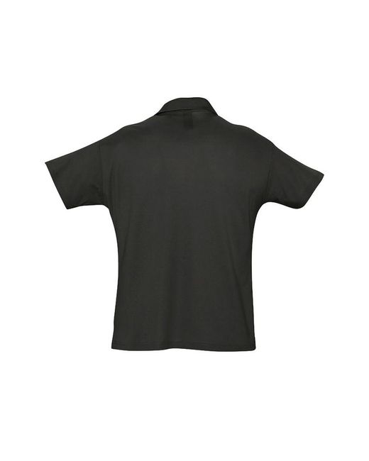 Sol's Black Summer Ii Pique Short Sleeve Polo Shirt for men